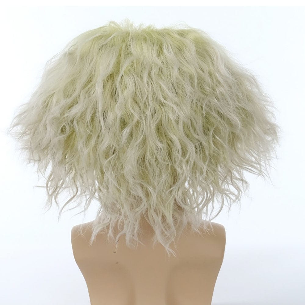 Beetlejuice Halloween Cosplay wig old man bald green gray frizzy hair