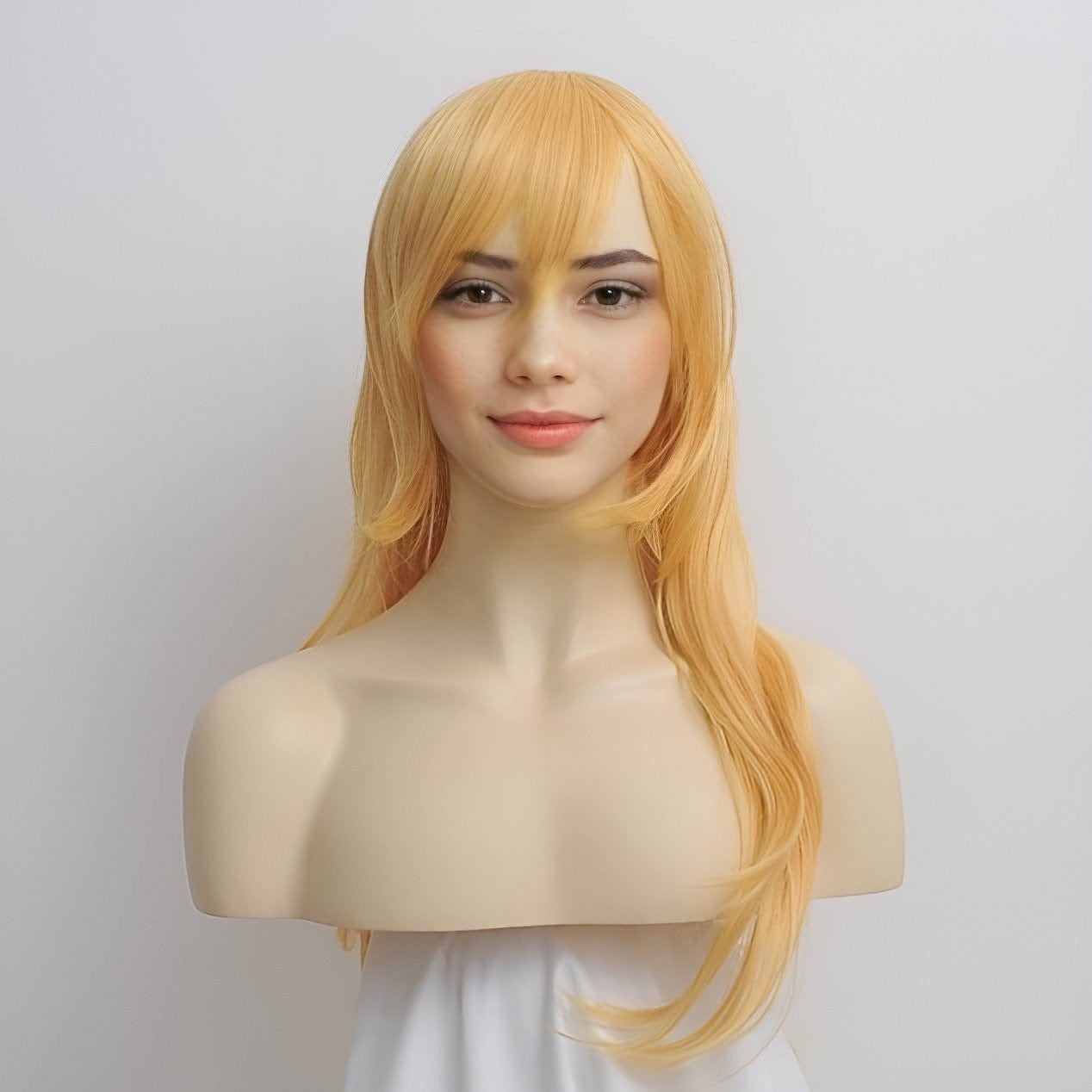 Princess Peach Yellow Cosplay Wig Long Hair For Halloween Costume