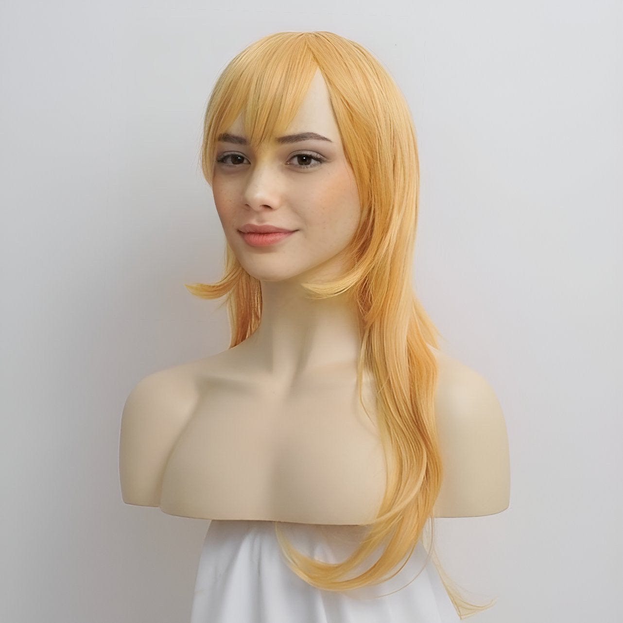 Princess Peach Yellow Cosplay Wig Long Hair For Halloween Costume