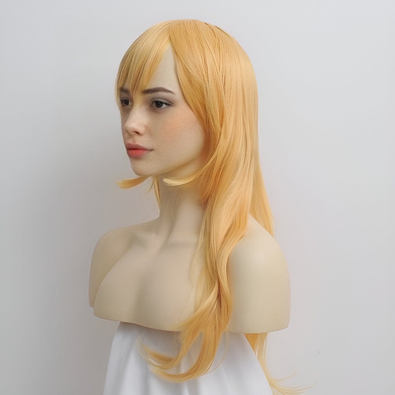 Princess Peach Yellow Cosplay Wig Long Hair For Halloween Costume