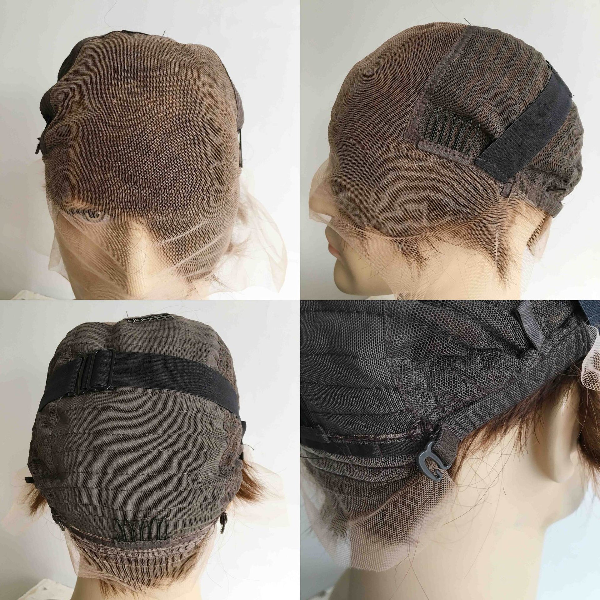 nevermindyrhead Men Dark Brown Human Hair Wig Lace Front Short Straight Hair 13 X 6