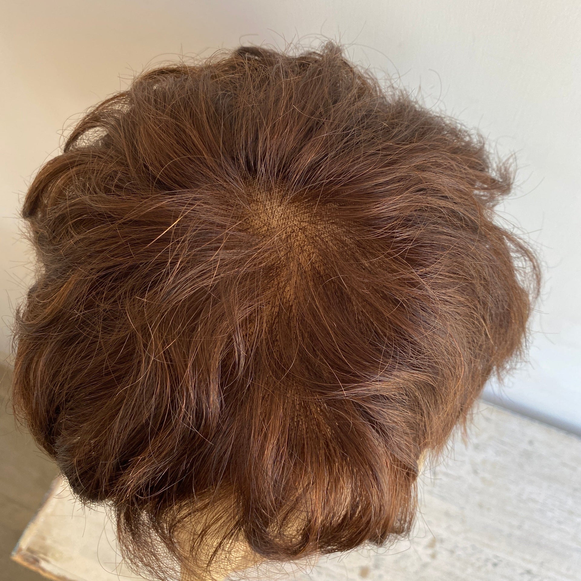 nevermindyrhead Men Human Hair Wig Short Brown Lace Front Wig Short Bangs Fringe Cutting