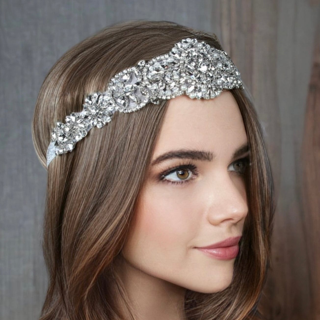 nevermindyrhead Wedding Headband Chain Head Jewelry Floral Hair Pieces Crystal Rhinestones Bling Chains Festival Halloween Costume Bridal Hair Accessories For Women Girls