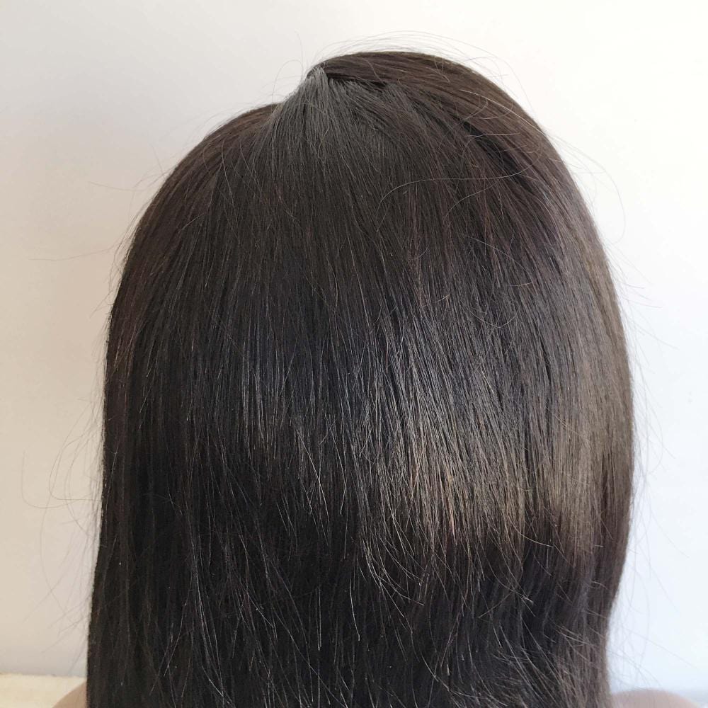 nevermindyrhead Women Natural Black Human Hair 13X6 Lace Front Wig Long Straight Hair Side Part