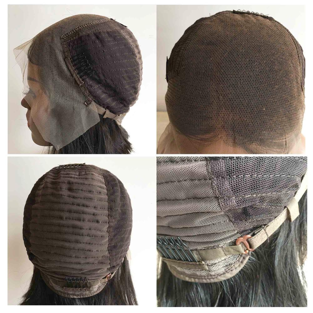 nevermindyrhead Women Natural Black Human Hair 13X6 Lace Front Wig Long Straight Hair Side Part