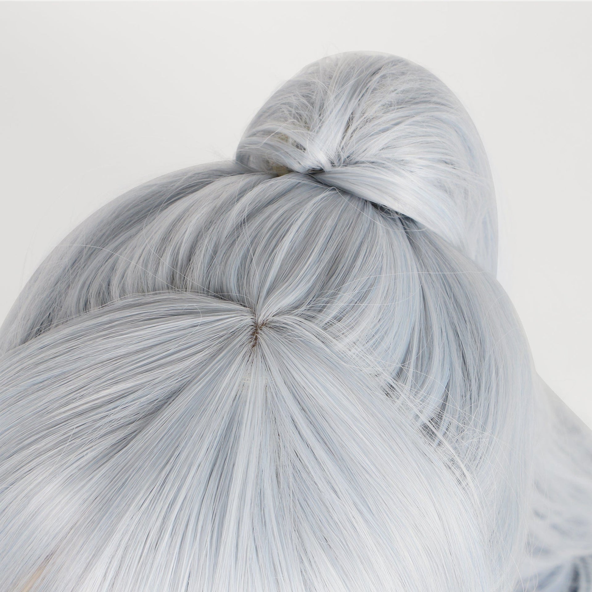 nevermindyrhead Women Ombre Greyish Blue Long Straight Layers Top Ponytail Japanese Princess Style Cosplay Wig