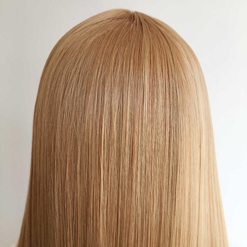 nevermindyrhead Women Strawberry Blonde Lace Front Wig Middle Part Long Straight Hair