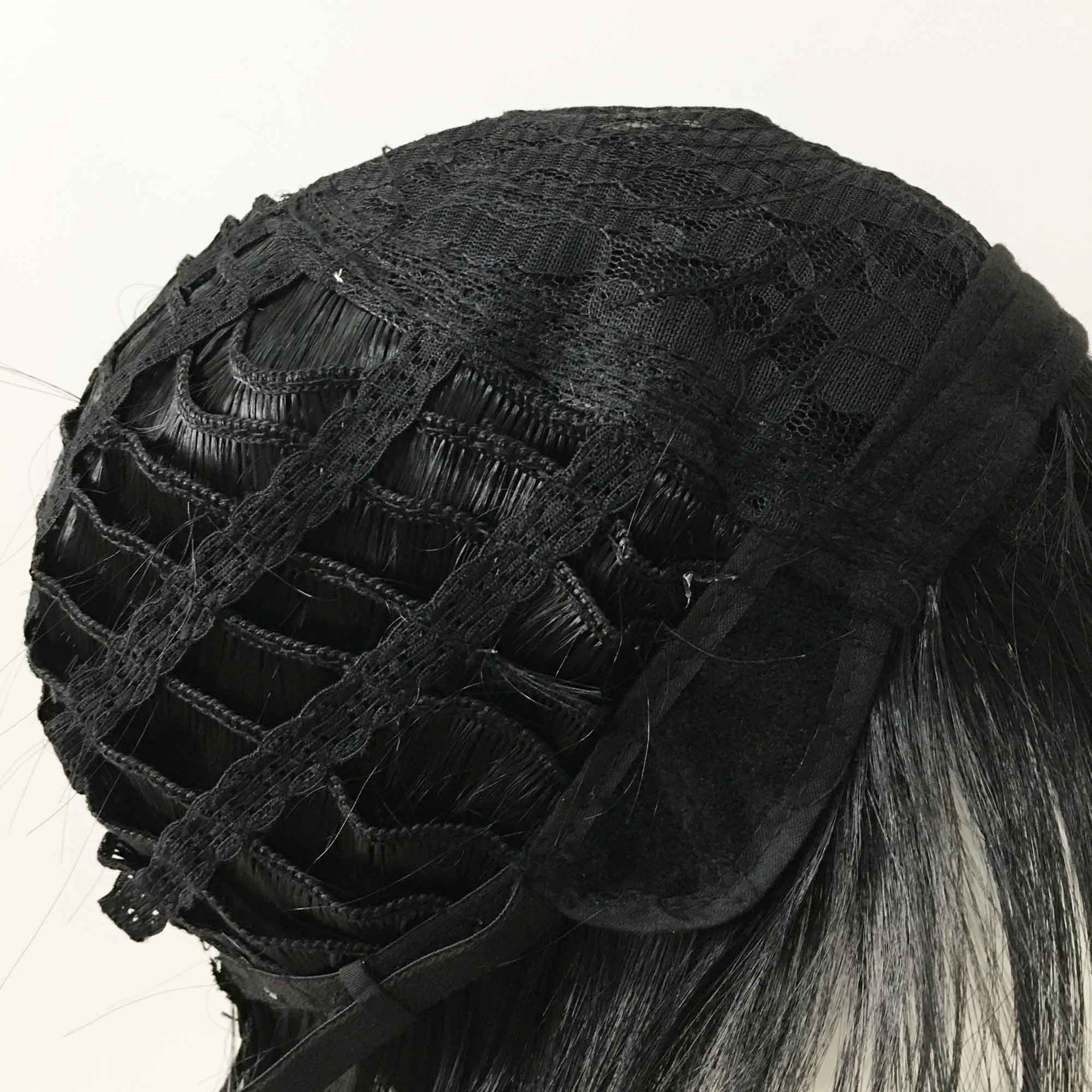 nevermindyrhead Men Black Short Straight Extra Long Bangs Cosplay Wig