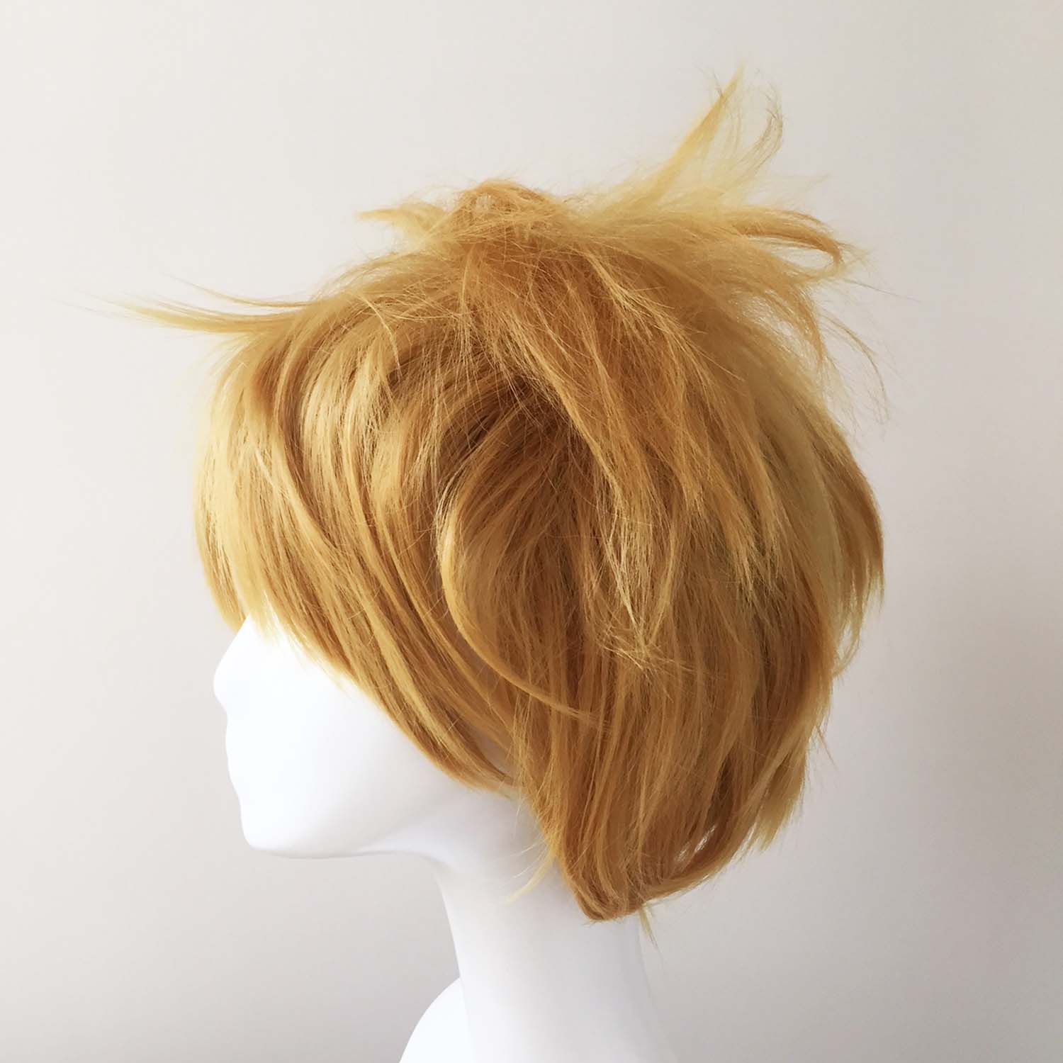nevermindyrhead Men Blonde Short Straight Fringe Bangs Cosplay Wig
