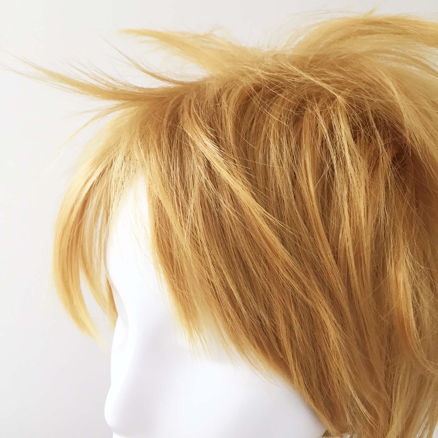 nevermindyrhead Men Blonde Short Straight Fringe Bangs Cosplay Wig