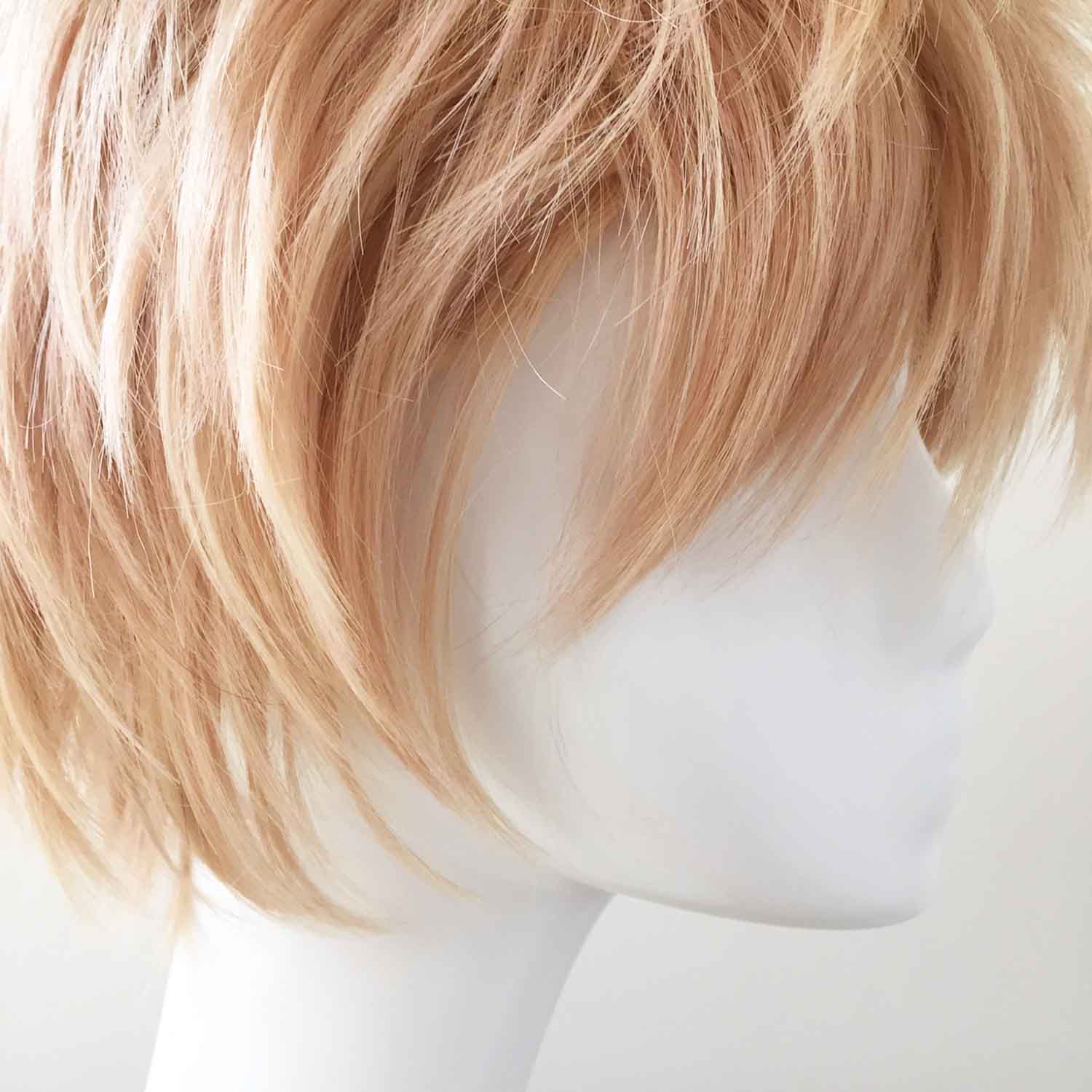 nevermindyrhead Men Blonde Short Straight Fringe Bangs Layered Cosplay Wig