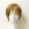 Men Golden Brown Short Straight Fringe Bangs Cosplay Wig