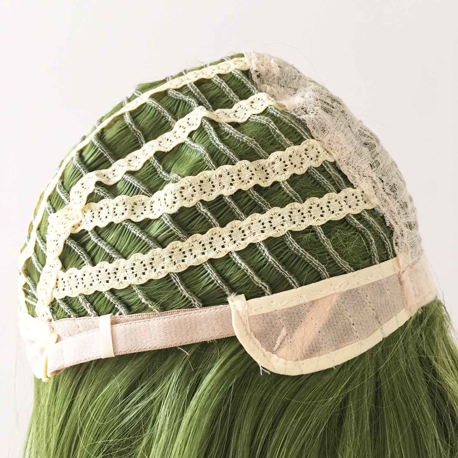 nevermindyrhead Men Green Short Straight Fringe Bangs Cosplay Wig