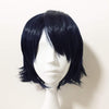 Men Navy Short Straight Fringe Bangs Flick Out Cosplay Wig