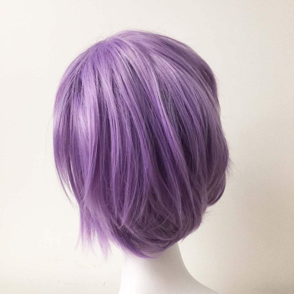 nevermindyrhead Men Pastel Purple Short Straight Side Part Cosplay Wig