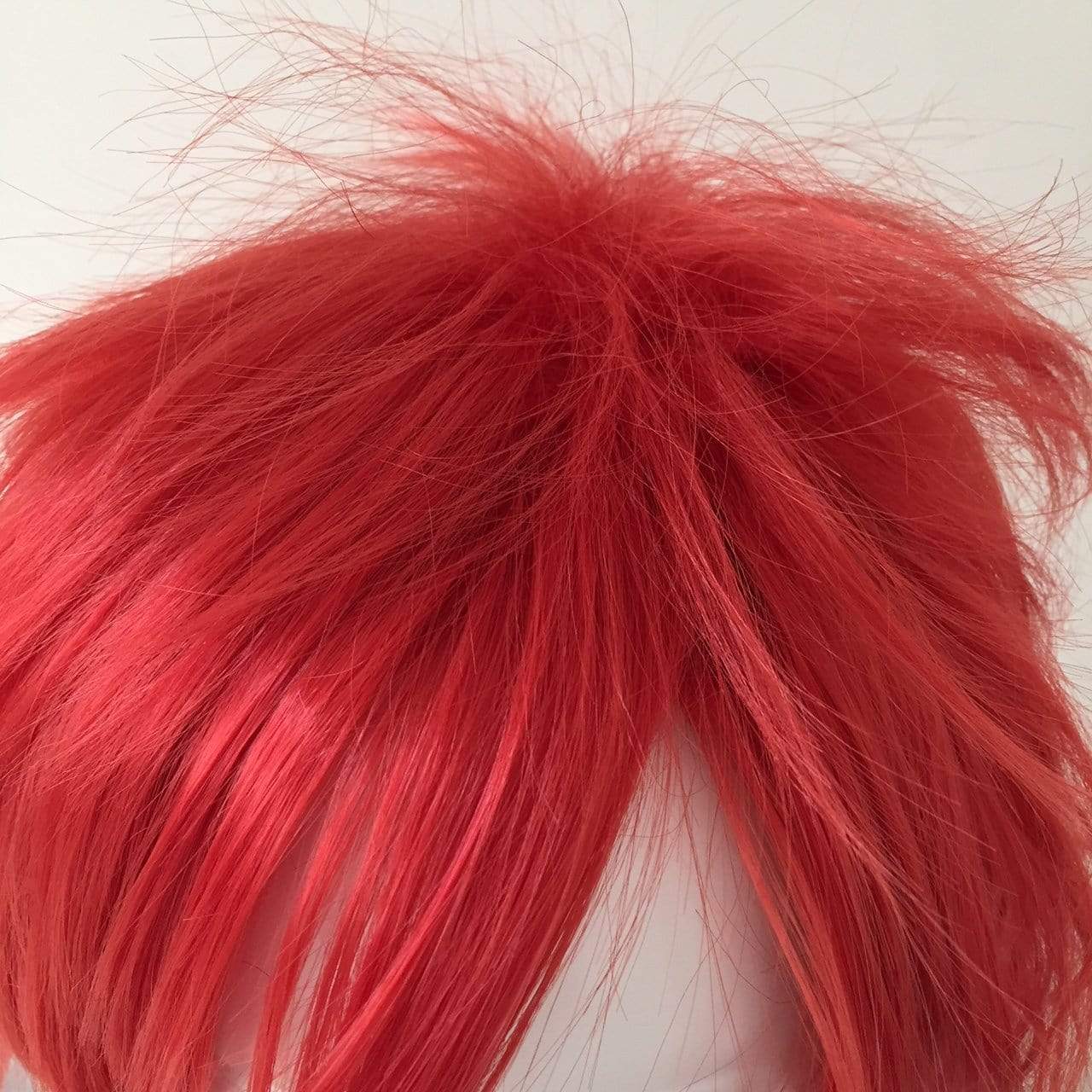 nevermindyrhead Men Unisex Red Short Straight Long Fringe Bangs Cosplay Wig