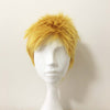 Men Yellow Short Straight Pixie Fringe Bangs Cosplay Wig