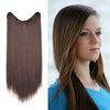 Women Black Brown U Part Clip In Synthetic Straight Hair Hair Extensions