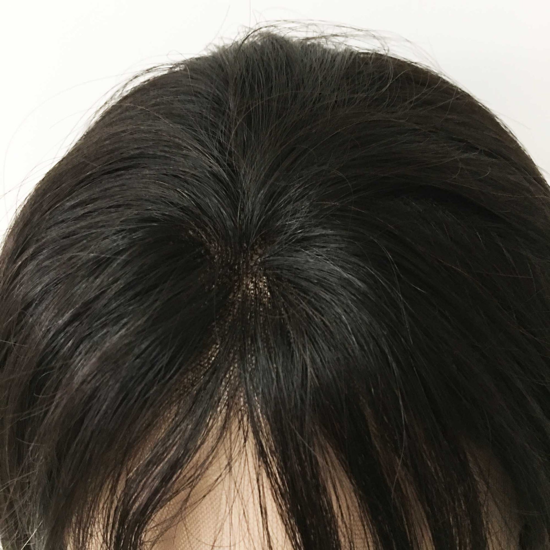 nevermindyrhead Women Black Human Hair Lace Front Short Straight Fringe Bangs Wig