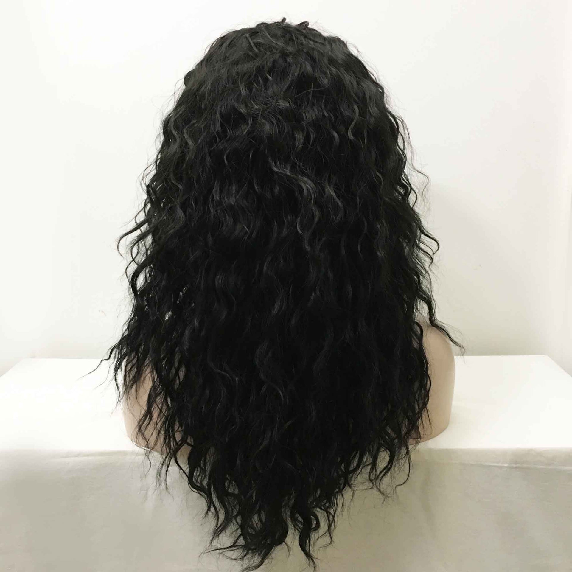 nevermindyrhead Women Black lace Front Free Part Curly Fluffy Layers Thick Volume Wig