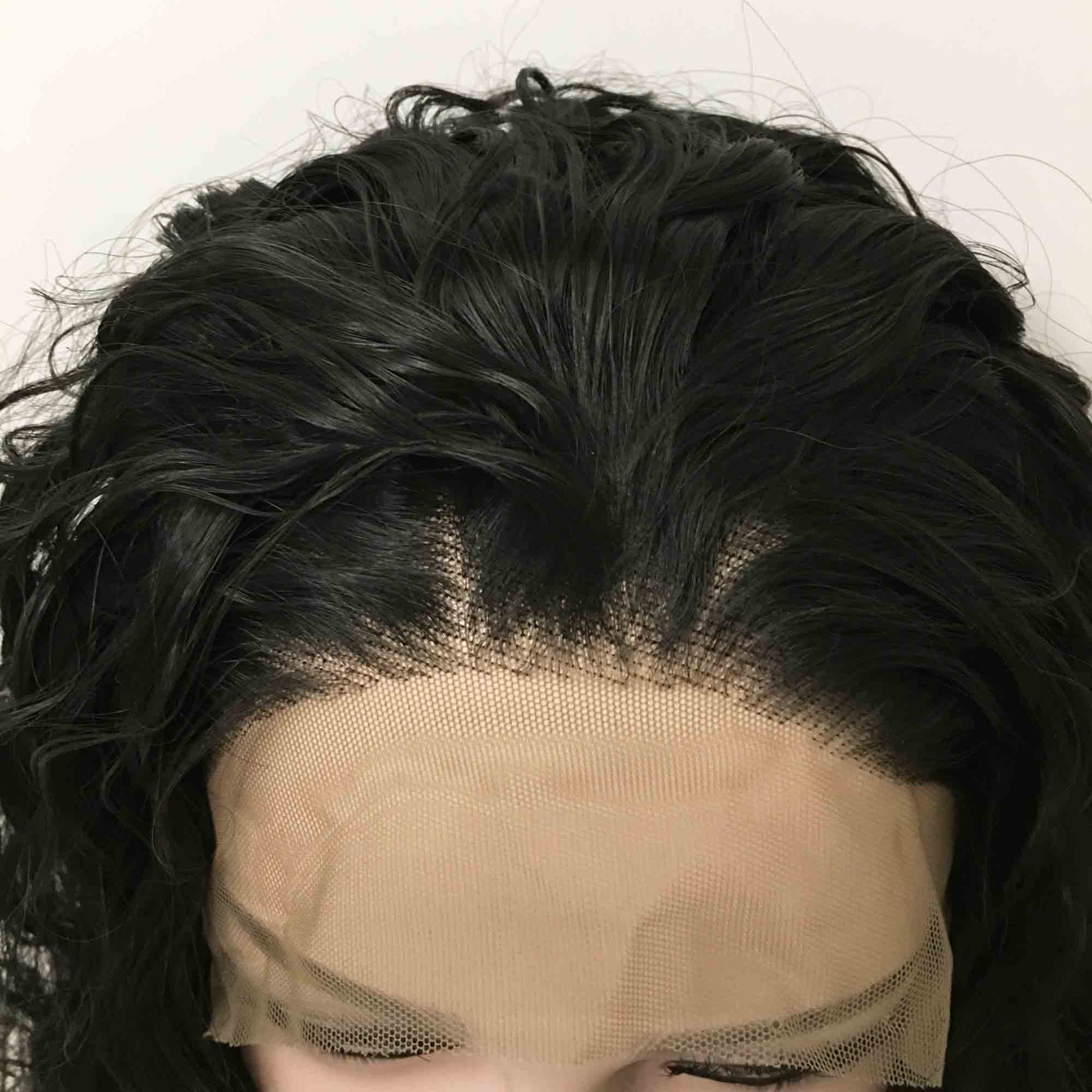 nevermindyrhead Women Black lace Front Free Part Curly Fluffy Layers Thick Volume Wig