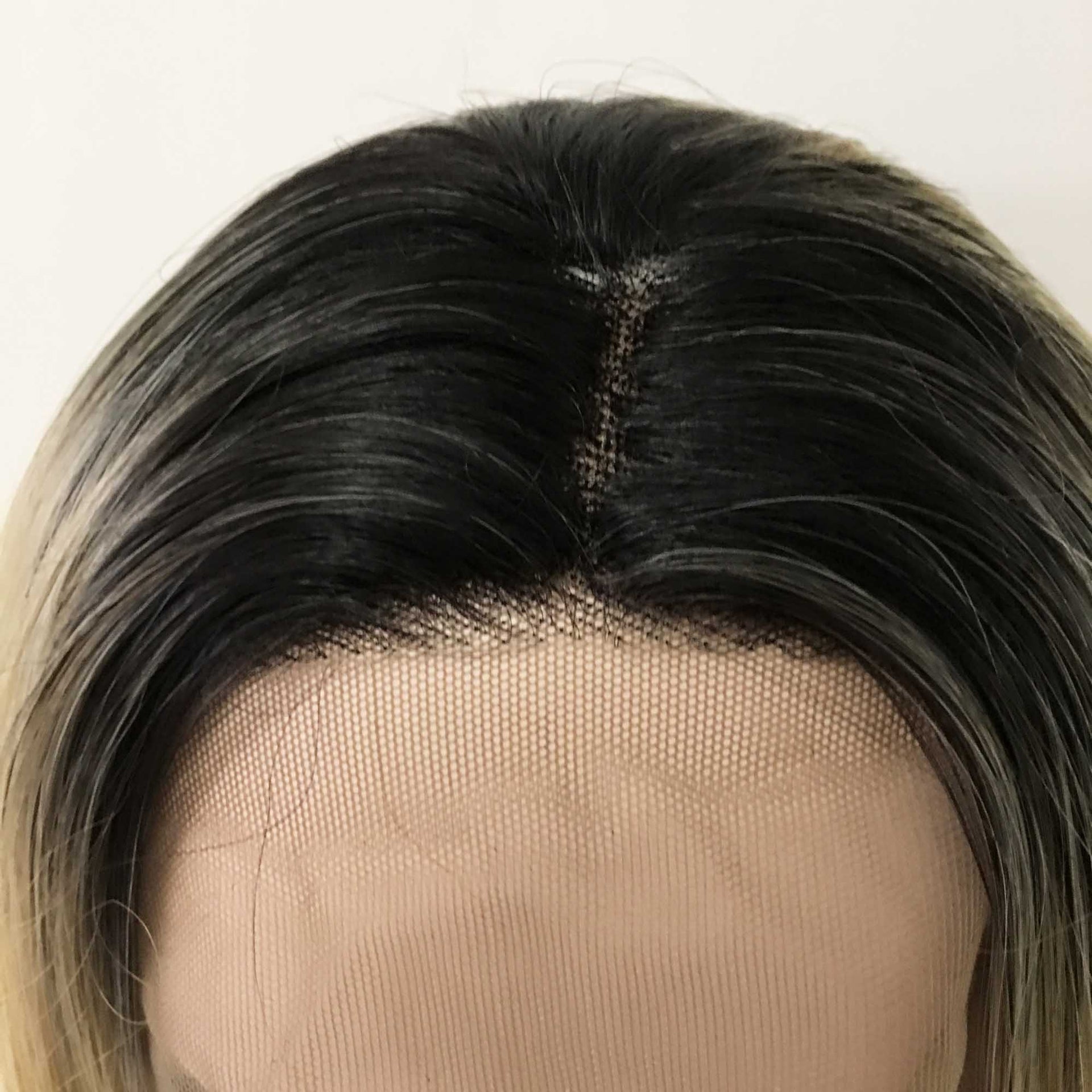 nevermindyrhead Women Blonde Dark Root Long Straight Middle Part Wig