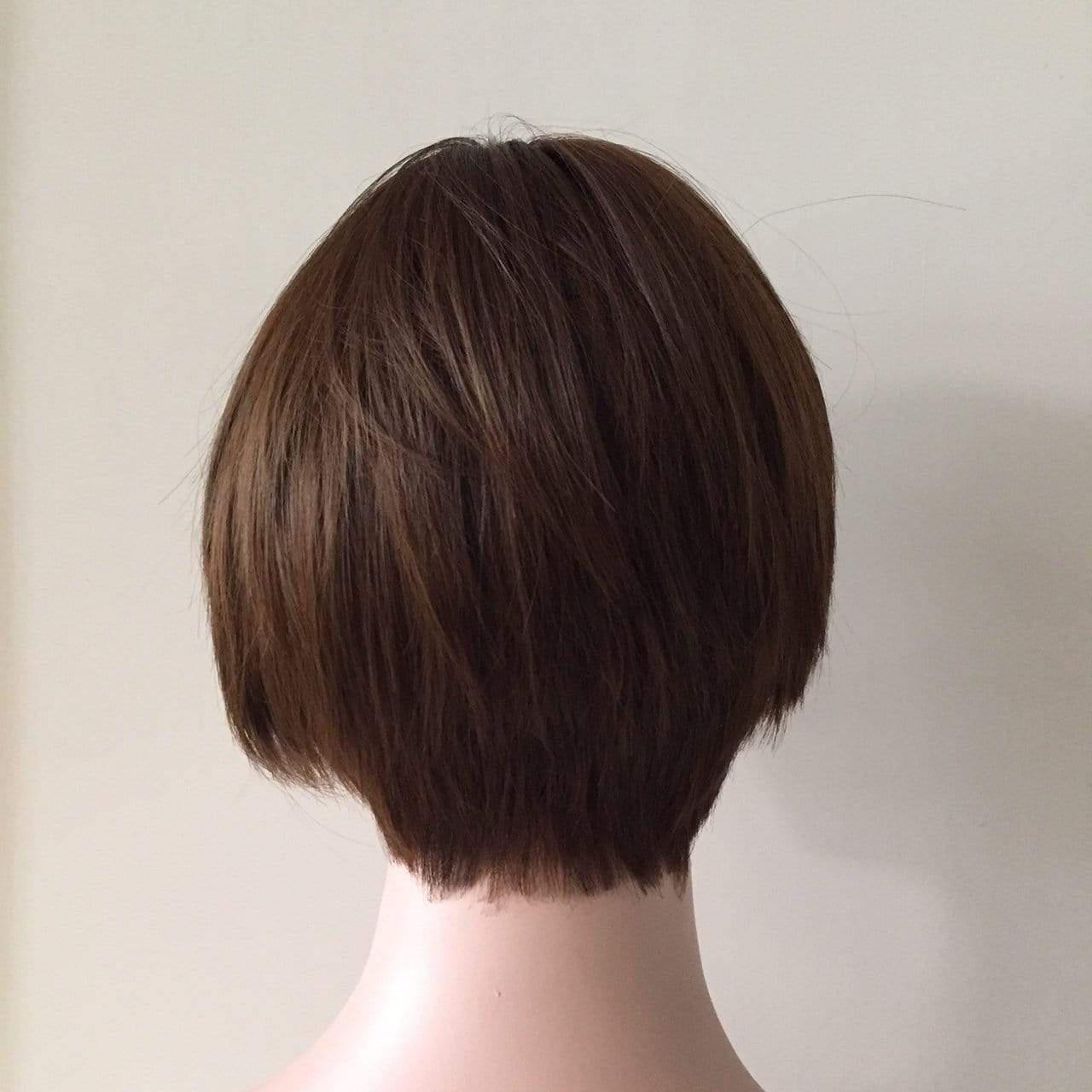 nevermindyrhead Women Brown Black Short Straight Bob Pixie Fringe Bangs Wig