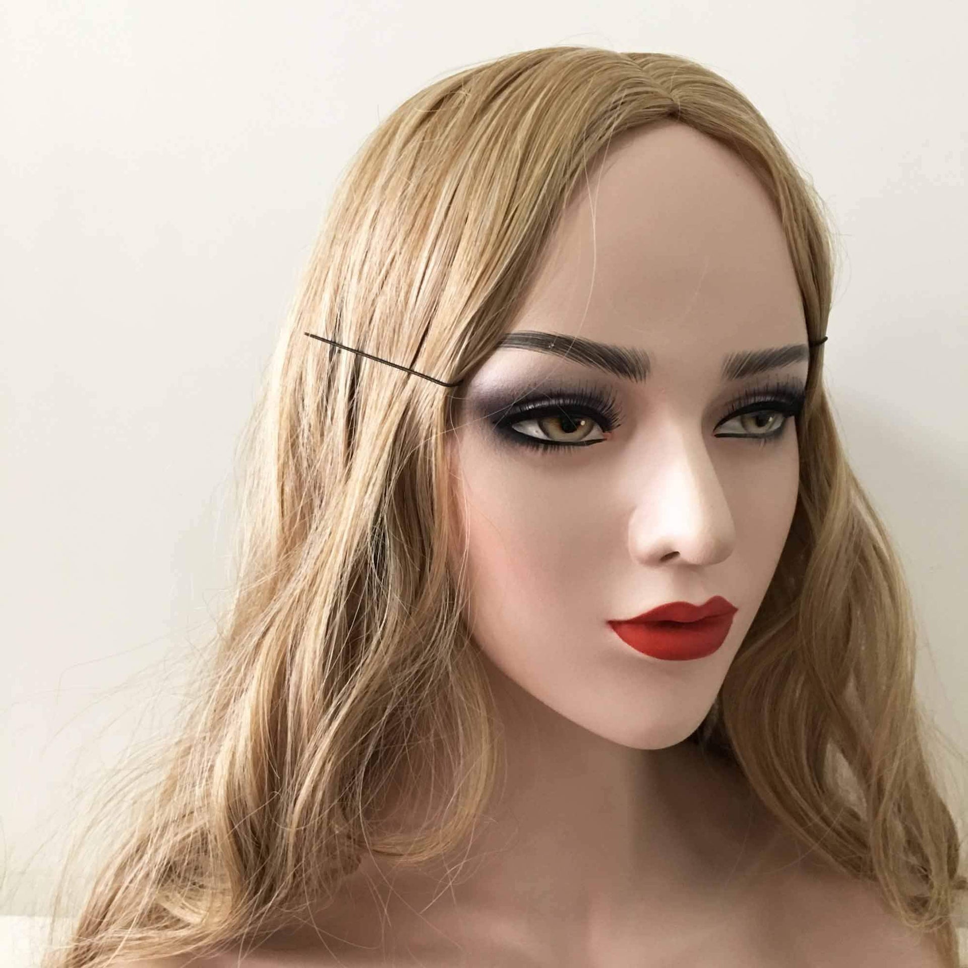 nevermindyrhead Women Brown Long Wavy Middle Part Wig