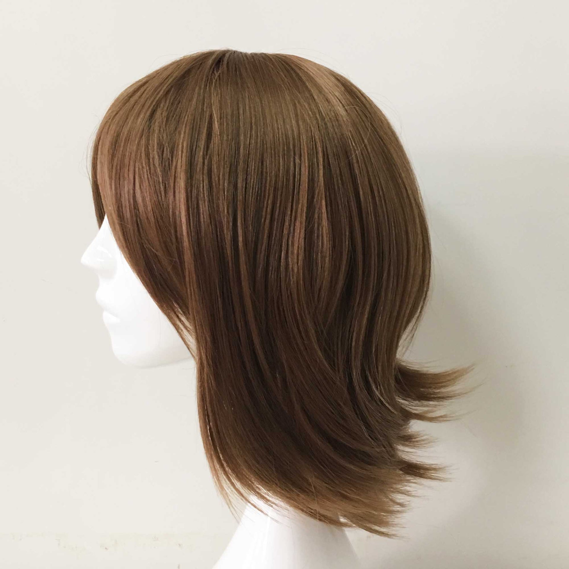 nevermindyrhead Women Brown Short Straight Fringe Bangs Cosplay Wig