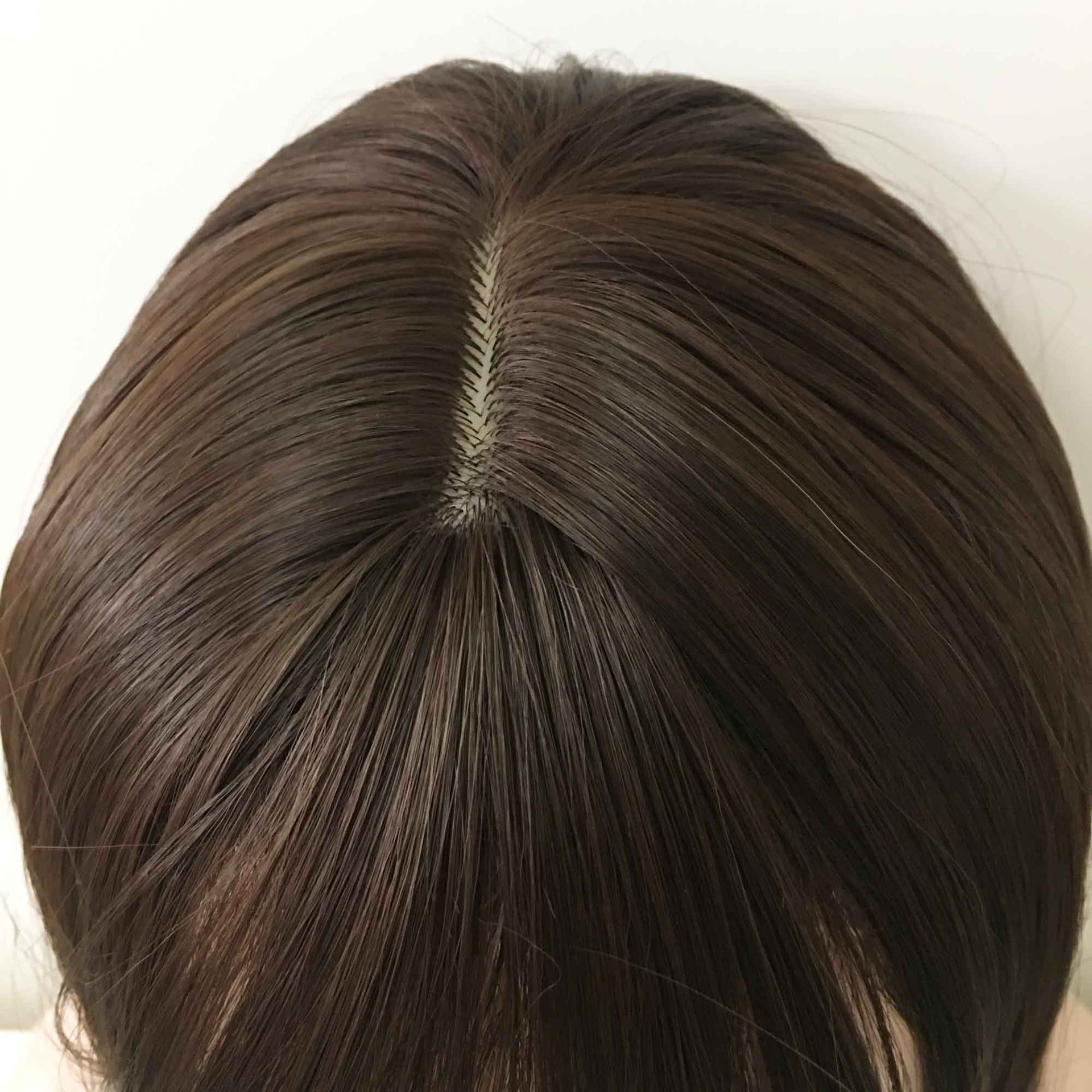 nevermindyrhead Women Chocolate Dark Brown Long Straight Fringe Bangs Wig