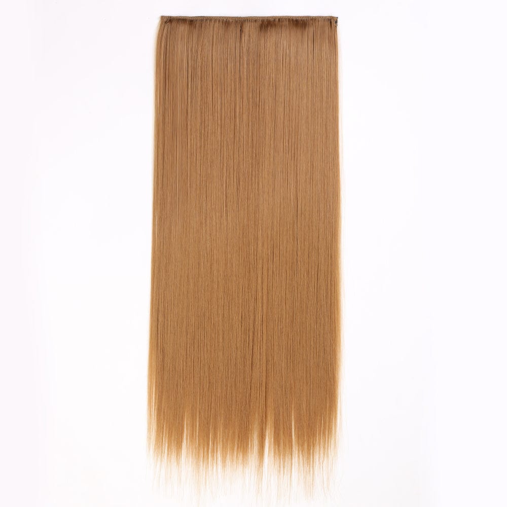 nevermindyrhead Women Clip In 3/4 Full Head Long Straight Synthetic Hair Extensions 5 Clips 24