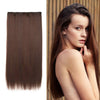 Women Clip In 3/4 Full Head Long Straight Synthetic Hair Extensions 5 Clips 24