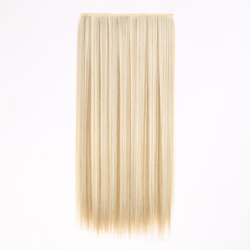 nevermindyrhead Women Clip In 3/4 Full Head Long Straight Synthetic Hair Extensions 5 Clips 24