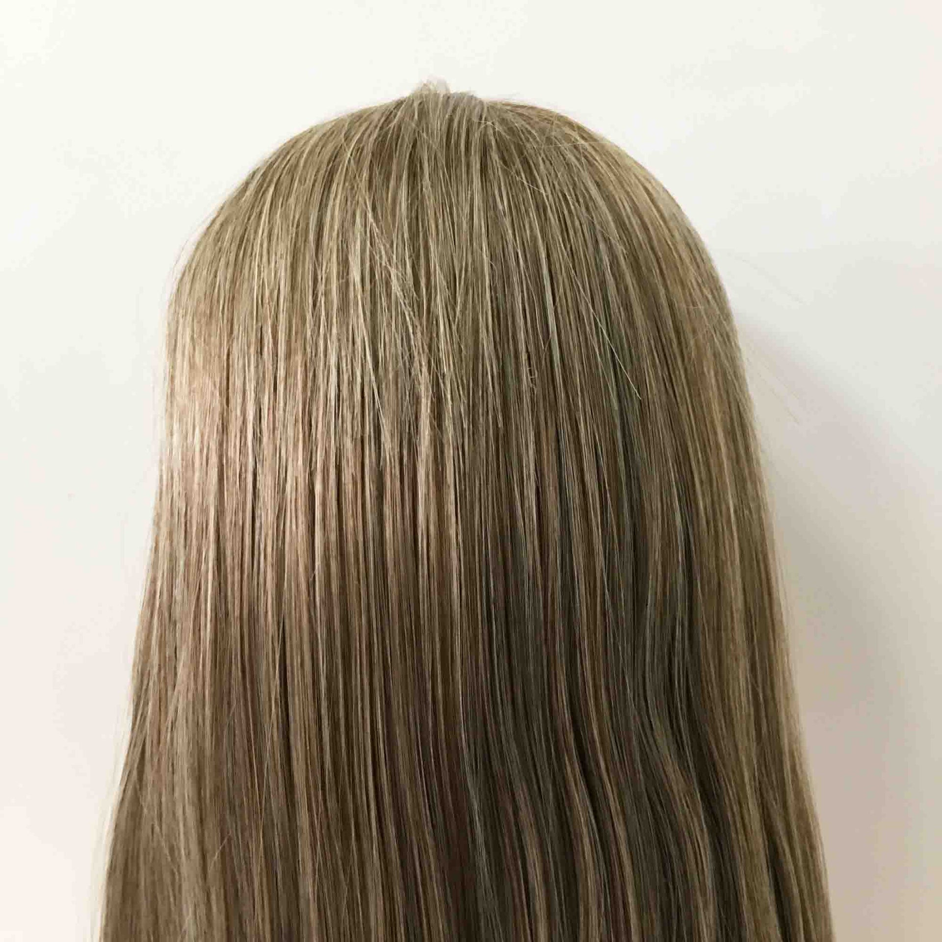 nevermindyrhead Women Dark Ash Blonde Lace Front Long Straight Middle Part Wig