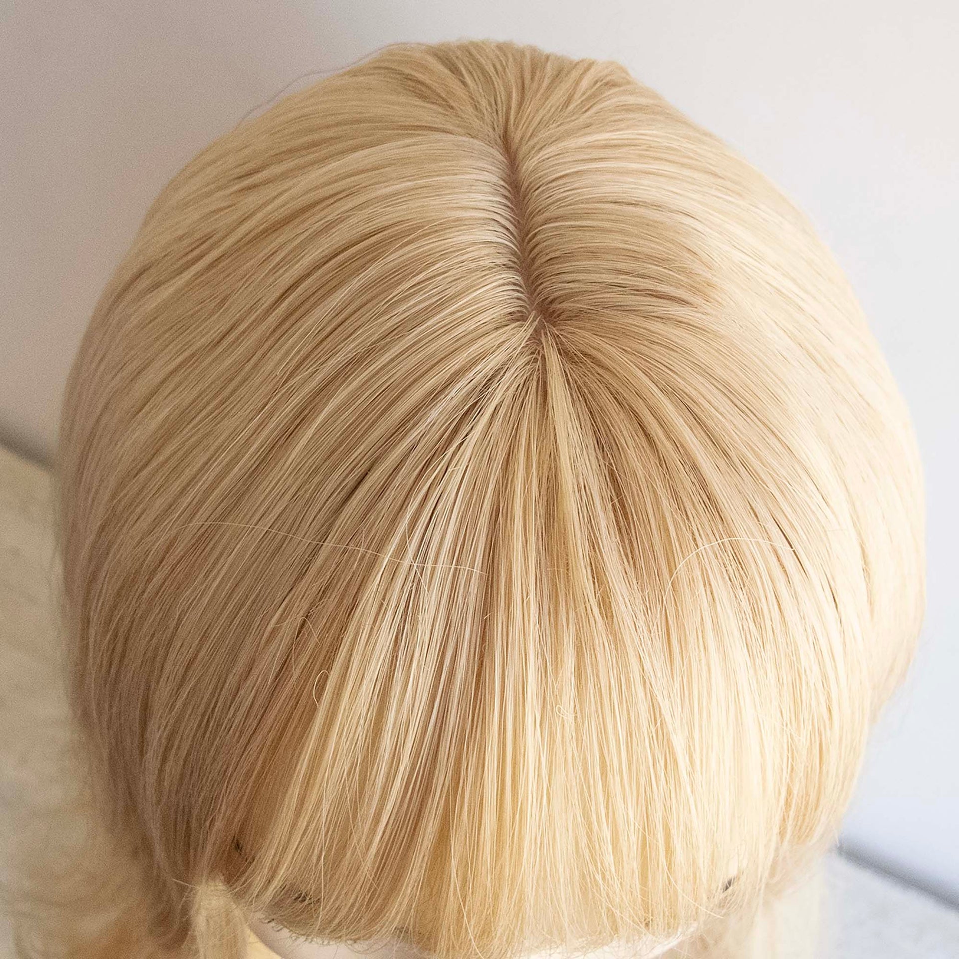 nevermindyrhead Women Golden Blonde Long Wavy Fringe Bangs Wig