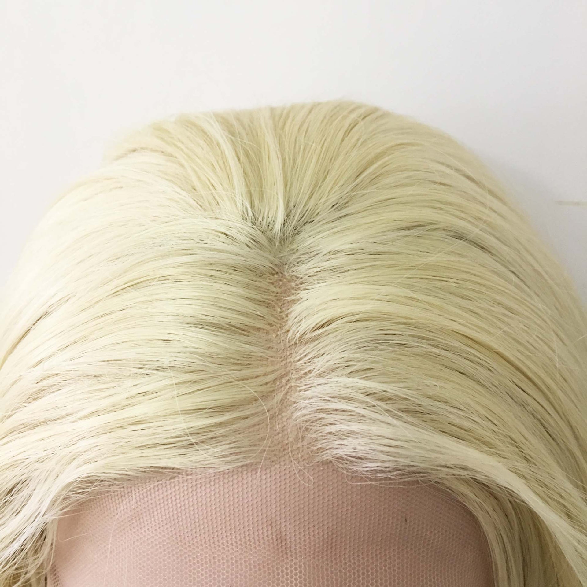 nevermindyrhead Women Lace Front Light Blonde Middle Part Long Soft Straight Hair Wig