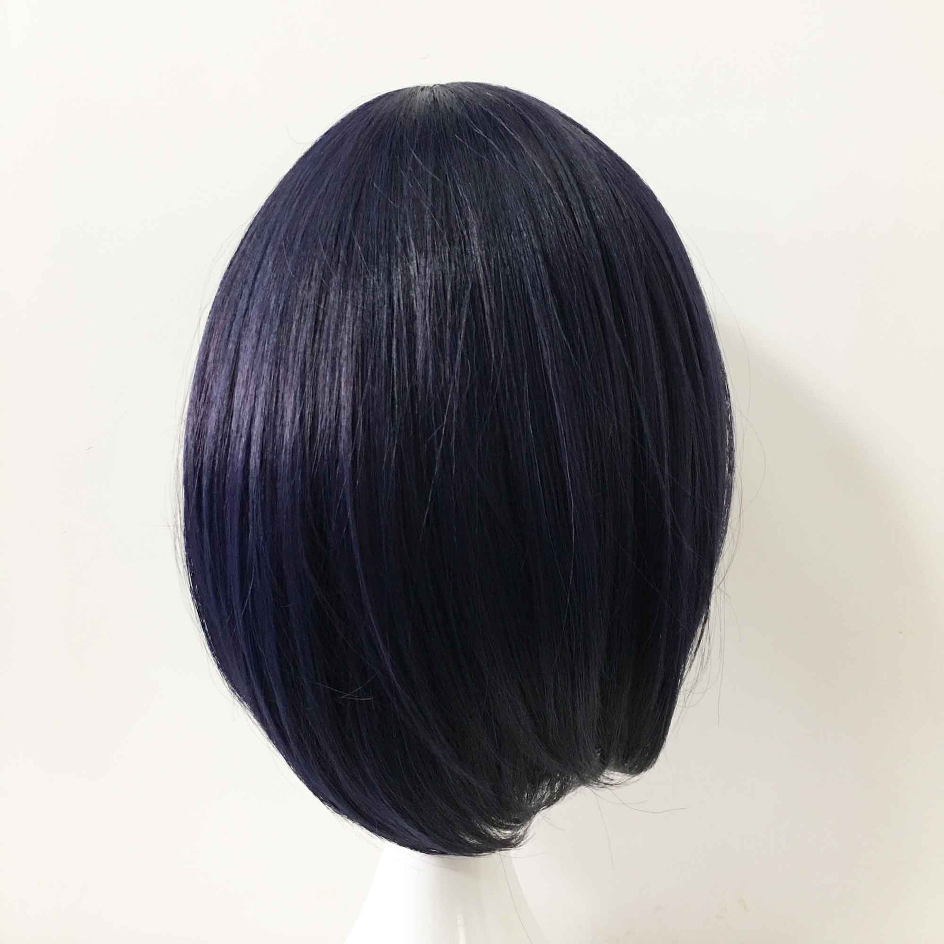 nevermindyrhead Women Navy Short Straight Bob Fringe Bangs Cosplay Wig