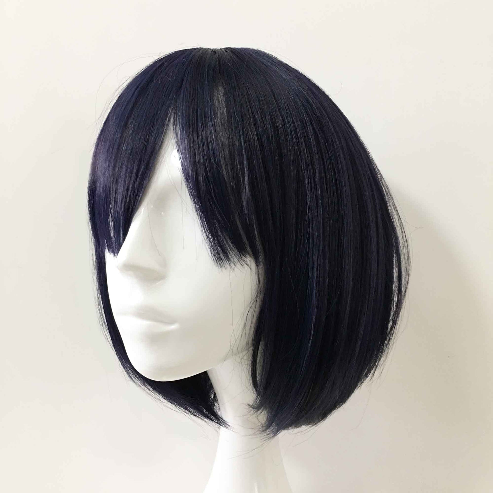 nevermindyrhead Women Navy Short Straight Bob Fringe Bangs Cosplay Wig