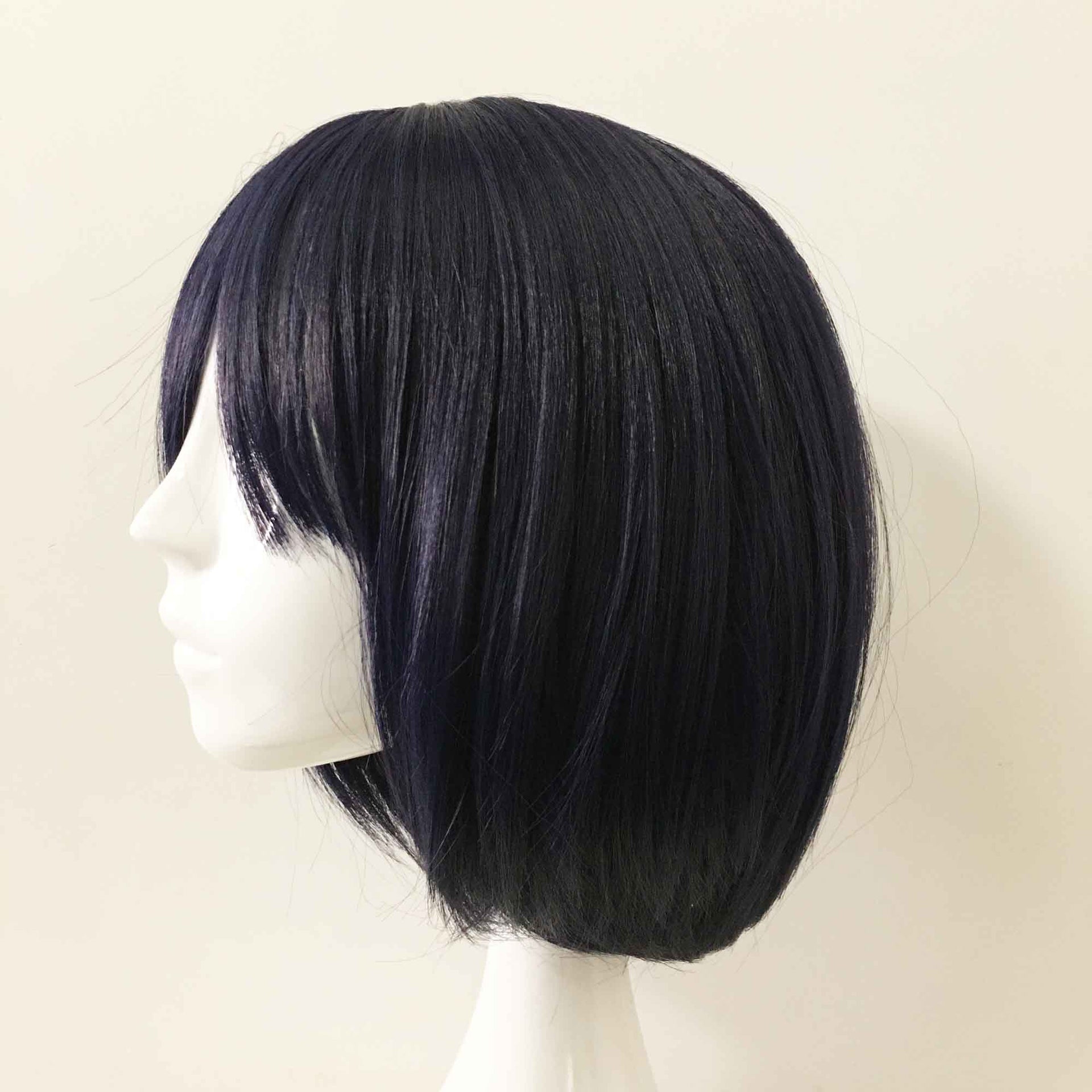 nevermindyrhead Women Navy Short Straight Bob Fringe Bangs Cosplay Wig