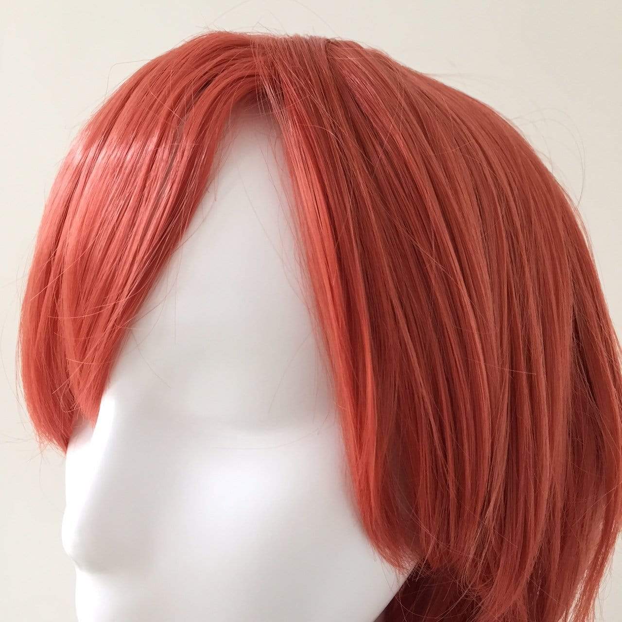 nevermindyrhead Women Orange Short Straight Side Swept Bangs Cosplay Wig