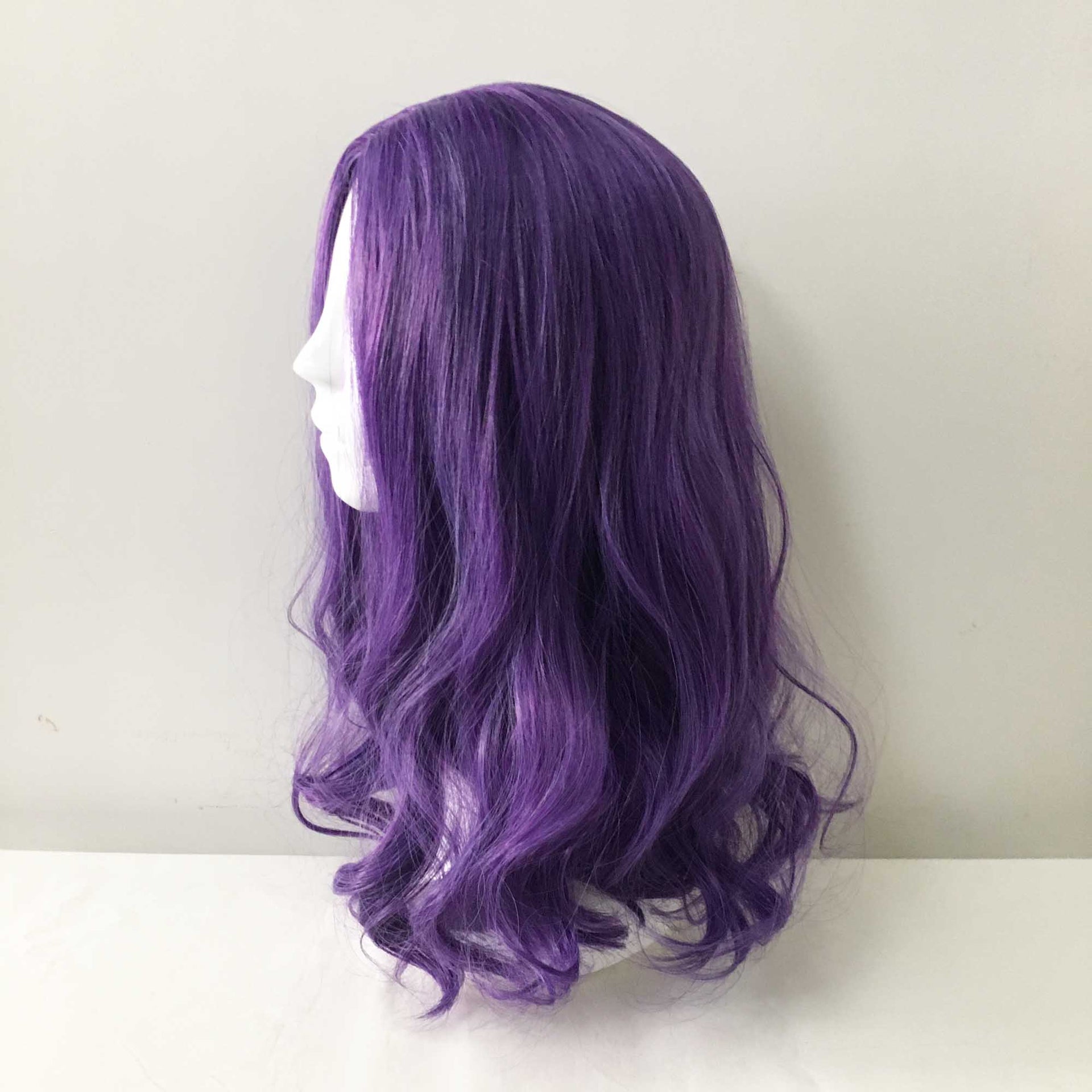 nevermindyrhead Women Purple Long Wavy Middle Part Cosplay Wig