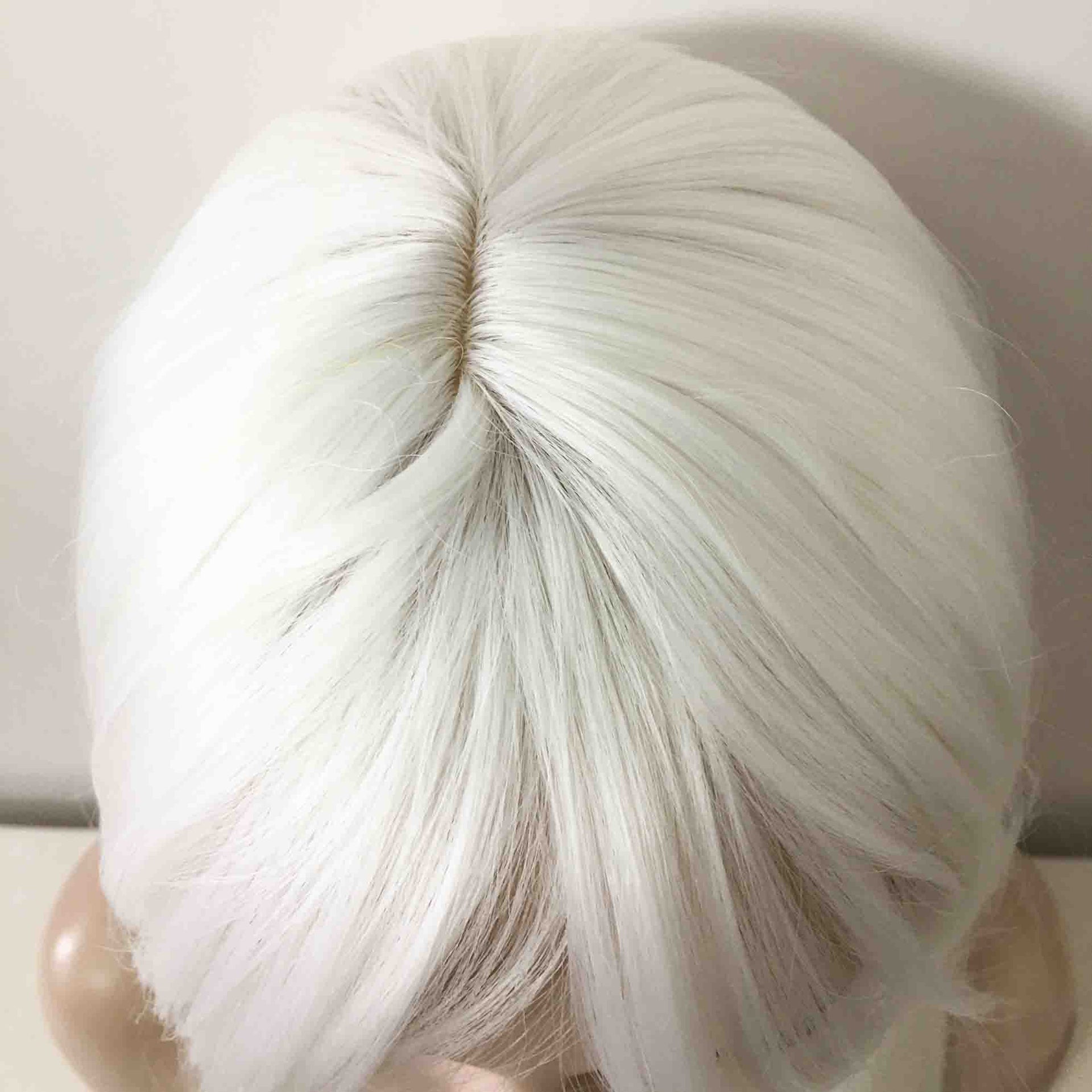 nevermindyrhead Women Snow White Long Straight Fringe Bangs Wig