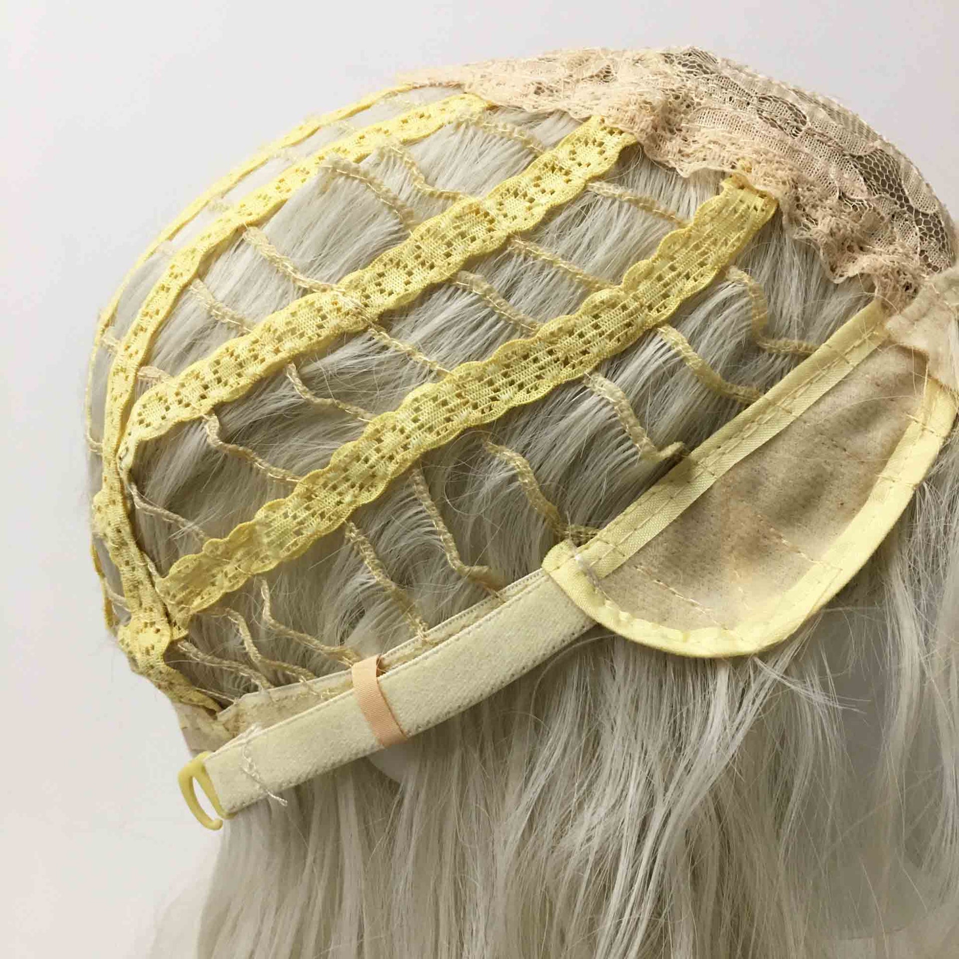 nevermindyrhead Women White Long Wavy Frizzy Princess Style Braided Side Part Cosplay Wig