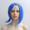 Blue Wig For Women Straight Short Bob Side Part For Cosplay Costume Party