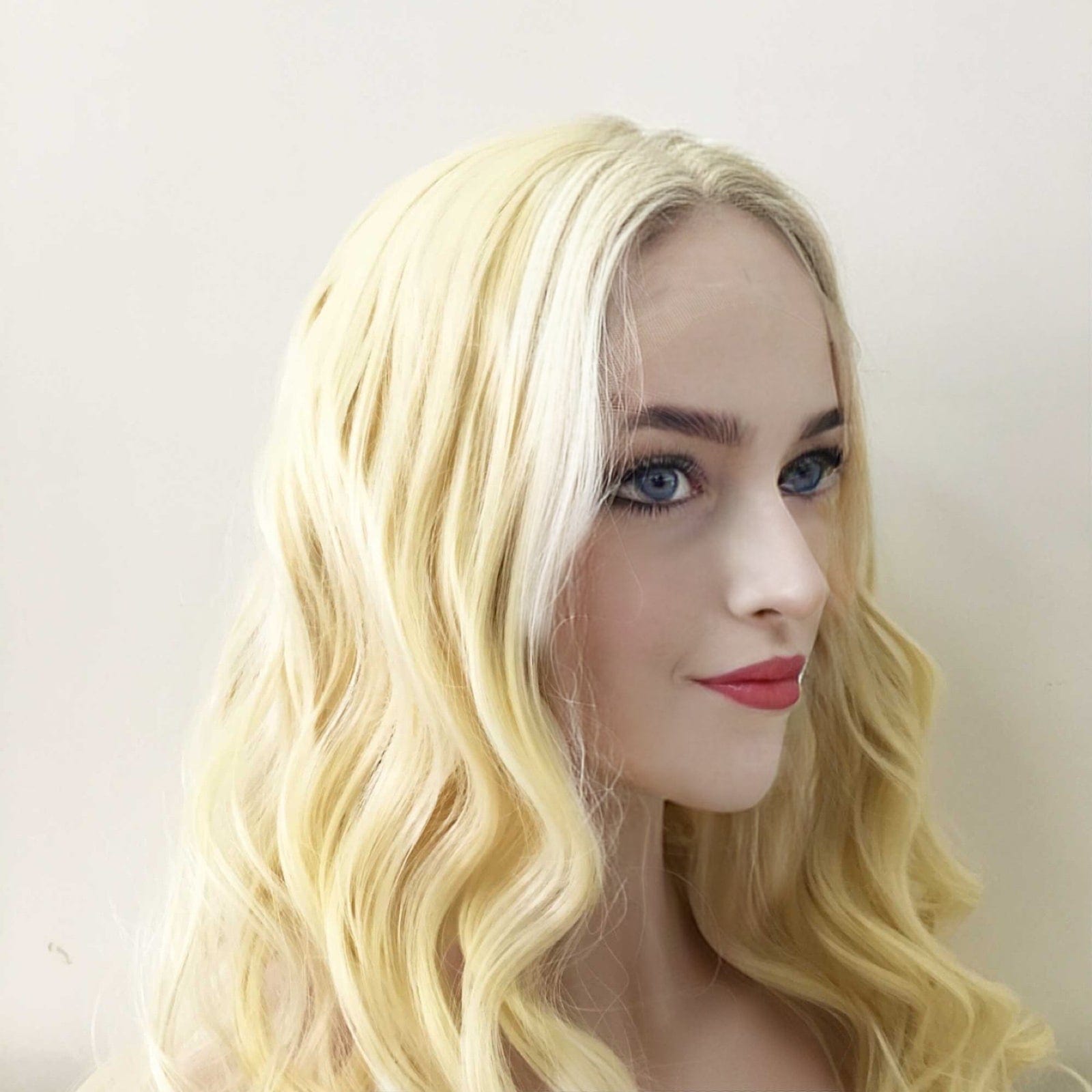 nevermindyrhead Blonde Wig 13x4 HD Frontal Lace Front Long Curly Side Part Glueless For Women