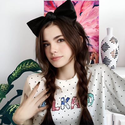 Bow Headband for Women Non Slip Fashion Knotted Girls Bunny Ears Hair Accessories