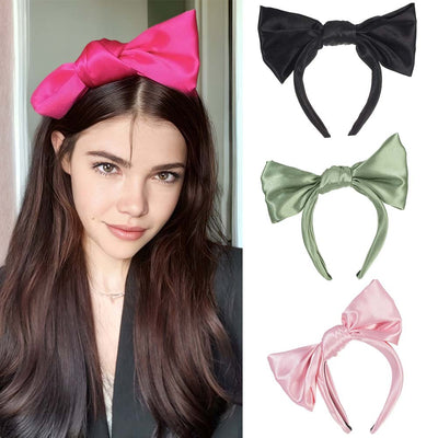 Bow Headband for Women Non Slip Fashion Knotted Girls Bunny Ears Hair Accessories