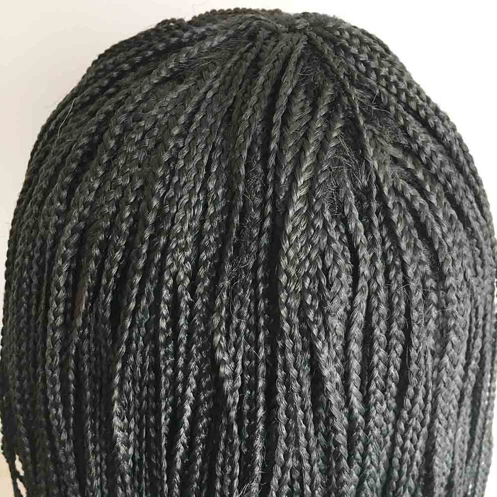 nevermindyrhead Braid Wig For Black Women African Bob Wig With Bangs Cleopatra Style Glueless
