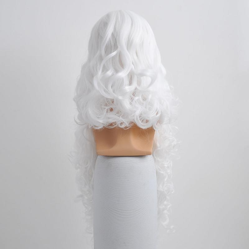 nevermindyrhead Christmas Santa Claus Snow White Hair Wig And Extra Long Beard Set For Party