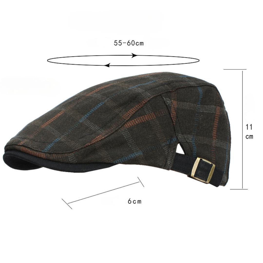nevermindyrhead Flat Cap For Men Classic Gray Plaid Pattern Cotton Blend Newsboy Driving Hat Ivy Cabbie